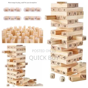 54pcs Wooden Jenga Blocks