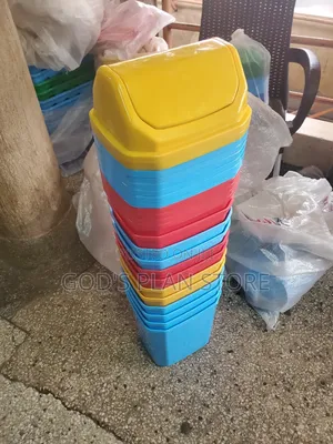 Yellow Swing Plastic Dust Bins