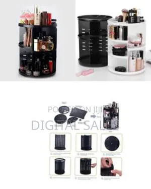 Rotating Adjustable Cosmetic Jewelry Makeup Organizer Storage Box