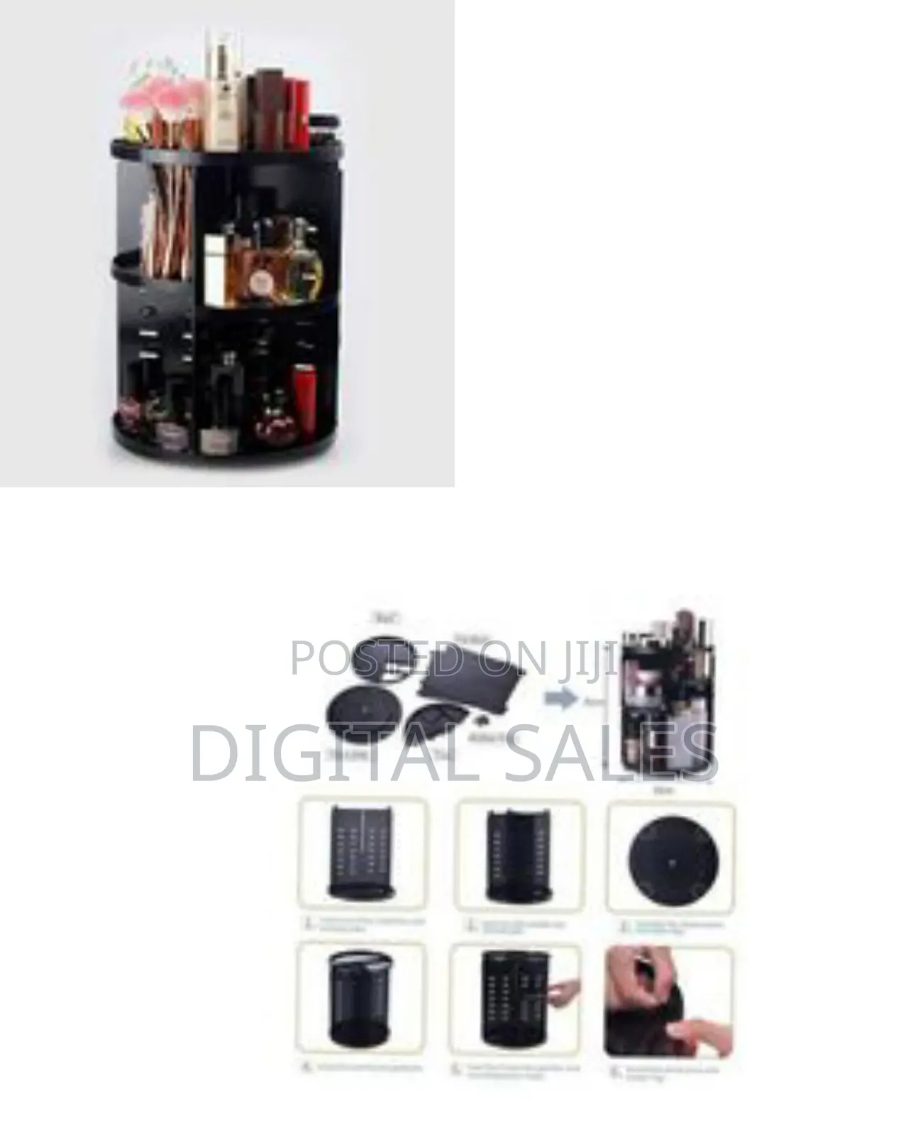 Rotating Adjustable Cosmetic Jewelry Makeup Organizer Storage Box