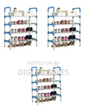 4 Layer Stainless Steel Stackable Shoes Rack Organizer