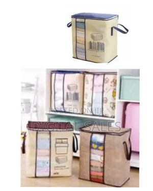 Portable Clothes Storage Bag Organizer For Pillowcase Blanket Bed