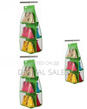 6 Pockets Hanging Handbag Purse Organizer