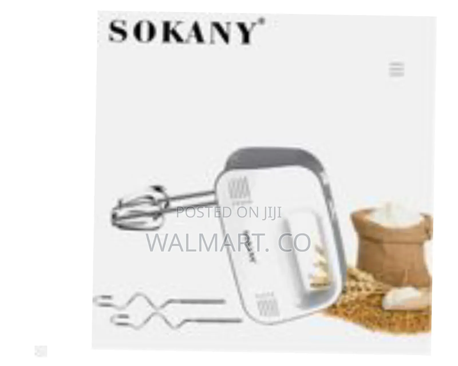 Sokany Hand Mixer Electric Handheld 5 Speed With Stainless Steel