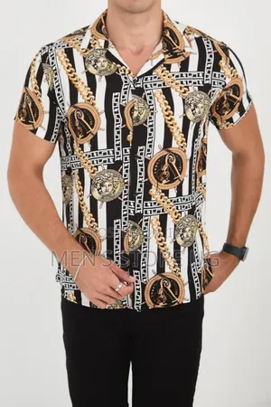 Mens Short Sleeve Versace Vintage Style Turkish Shirts