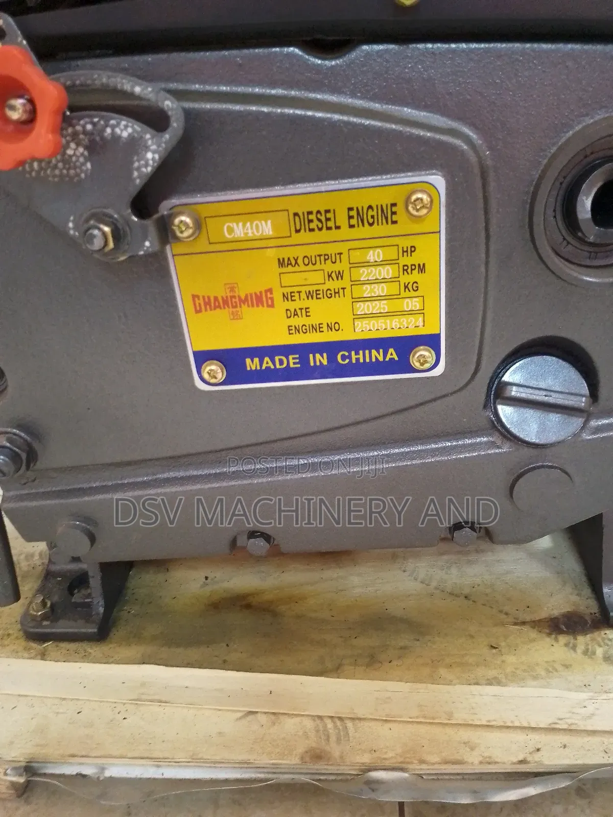 40hp Key/Self Start Water Cooled Diesel Engine