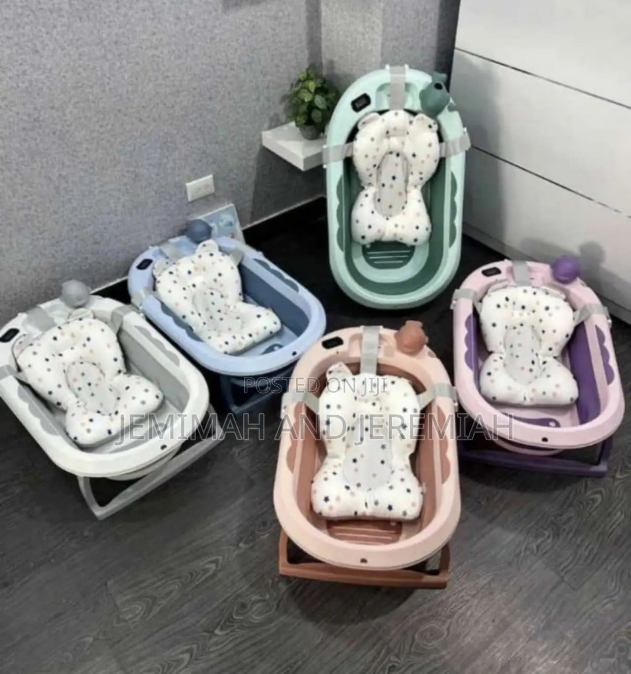 Foldable Baby Bathing Basins With Thermometer