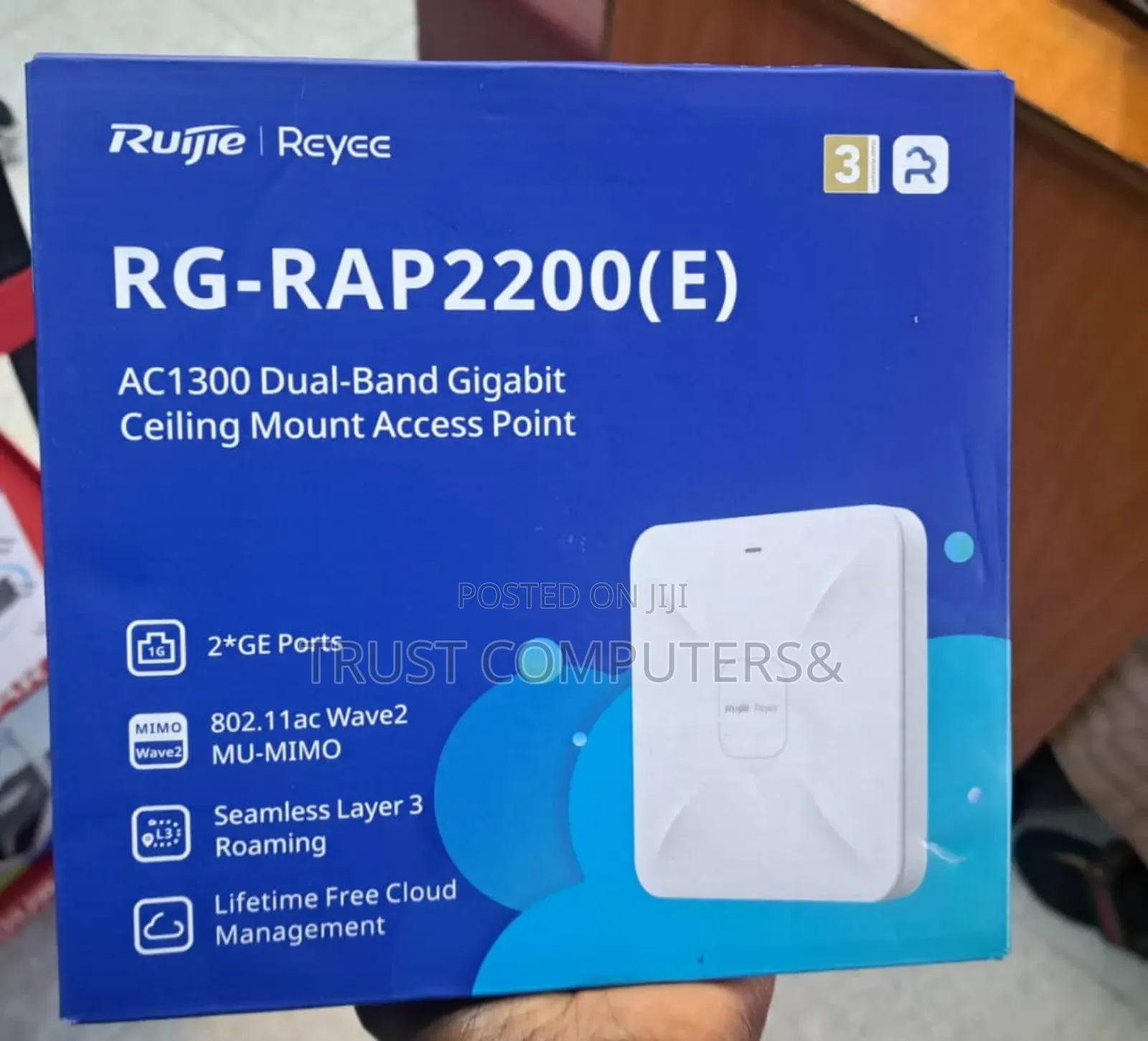 Ruijie Rg-Rap2200(E)Ac1300dual-Band Gigabit Ceilingmount Access Point.
