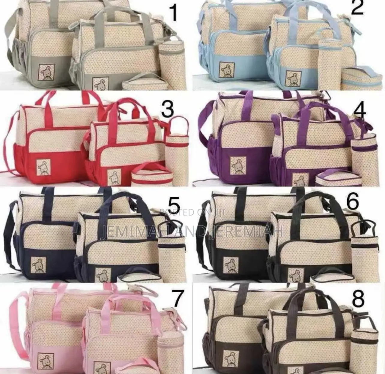 5 Piece Baby Mother Diaper Bags