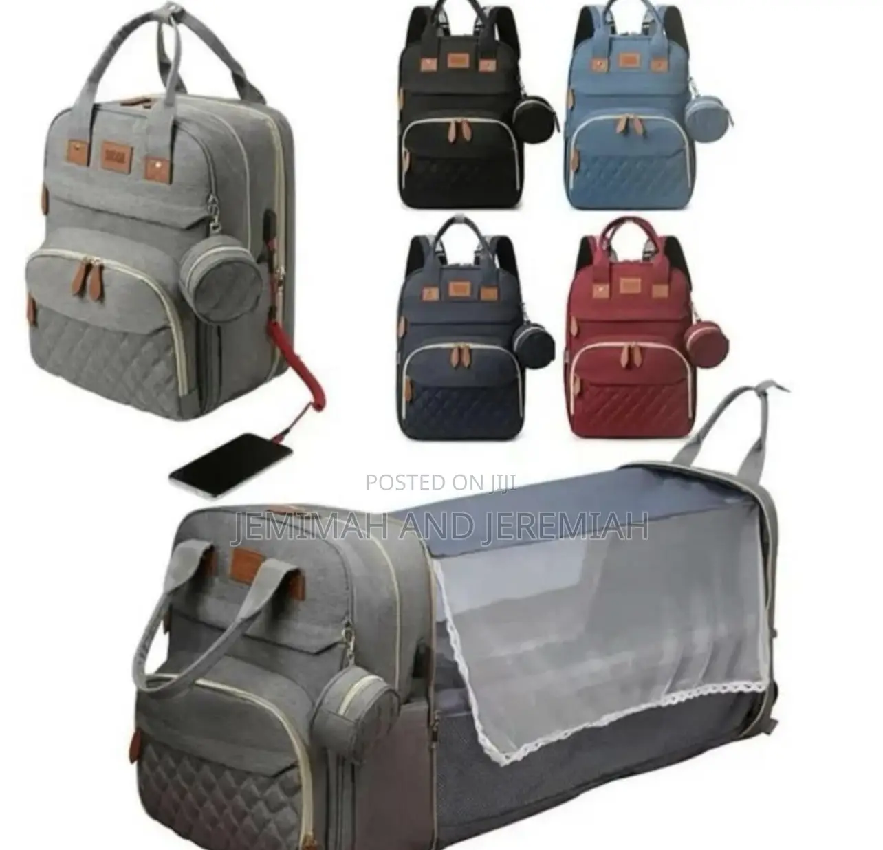 Baby Bed and Net Diaper Bag With Sleeping Net