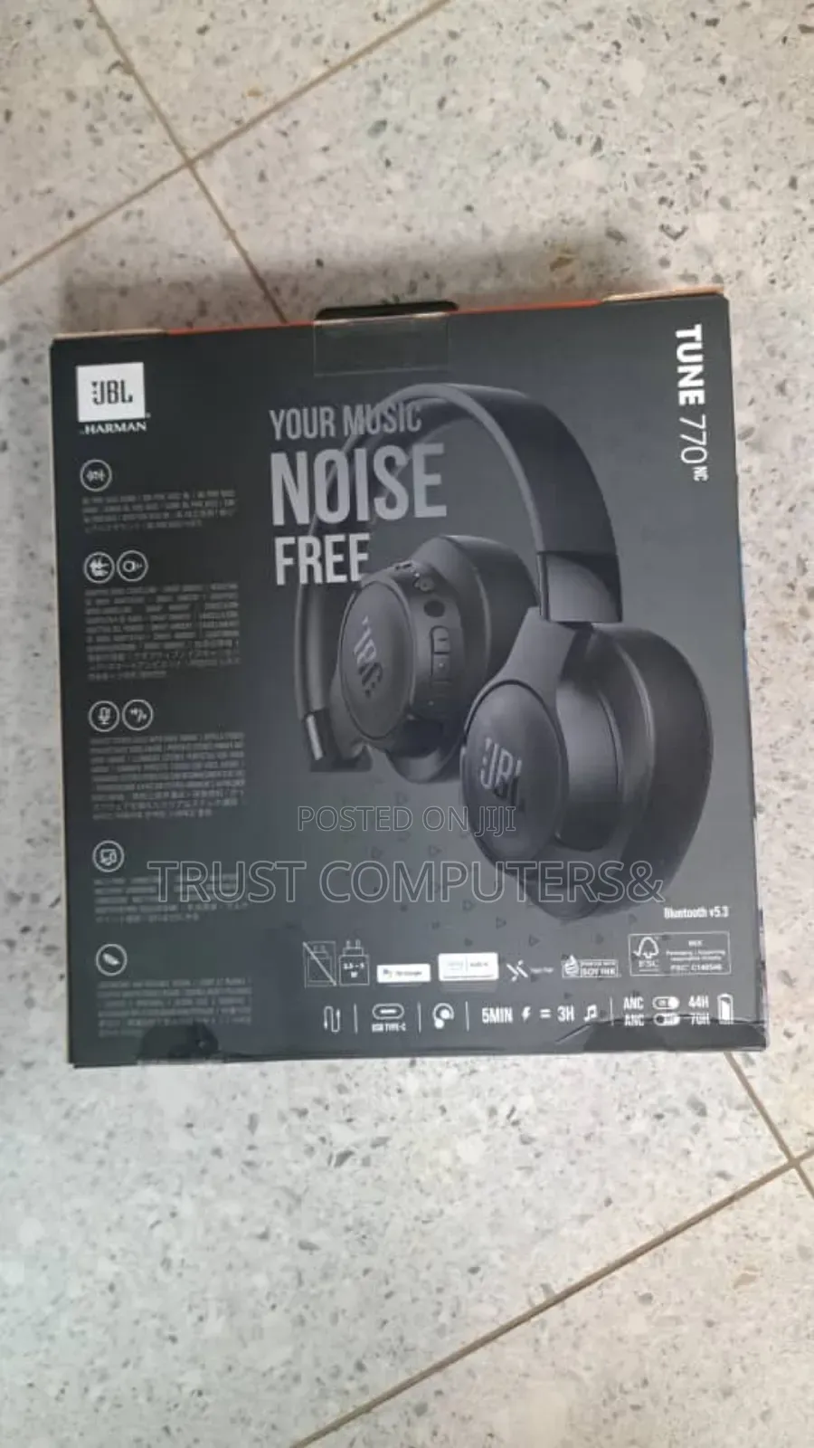 JBL Tune 770nc Wireless Over-Ear Headphones.