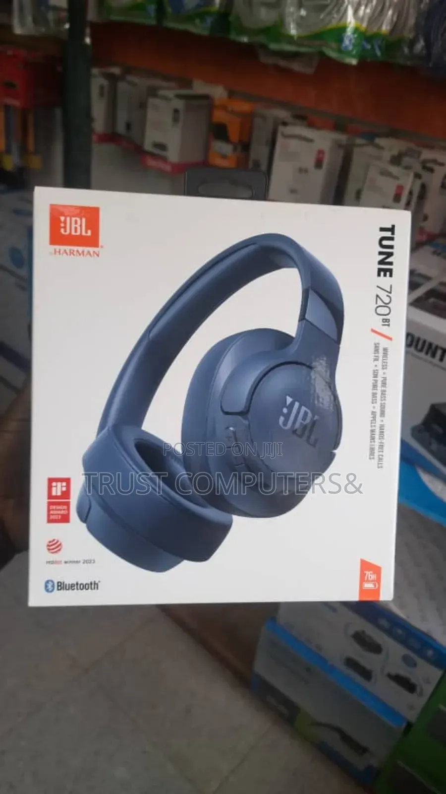 JBL Tune 720bt Wireless Over-Ear Headphones.