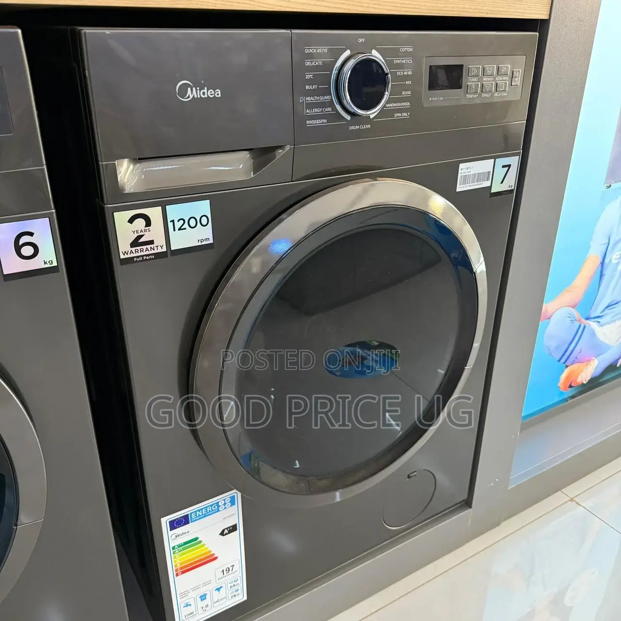 7kgs Midea Washing Machine 1200rpm