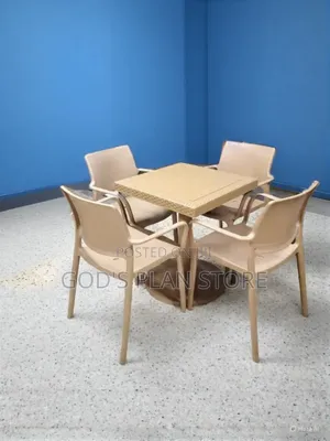 Classy Plastic Table and Chairs for Gardens/Beach