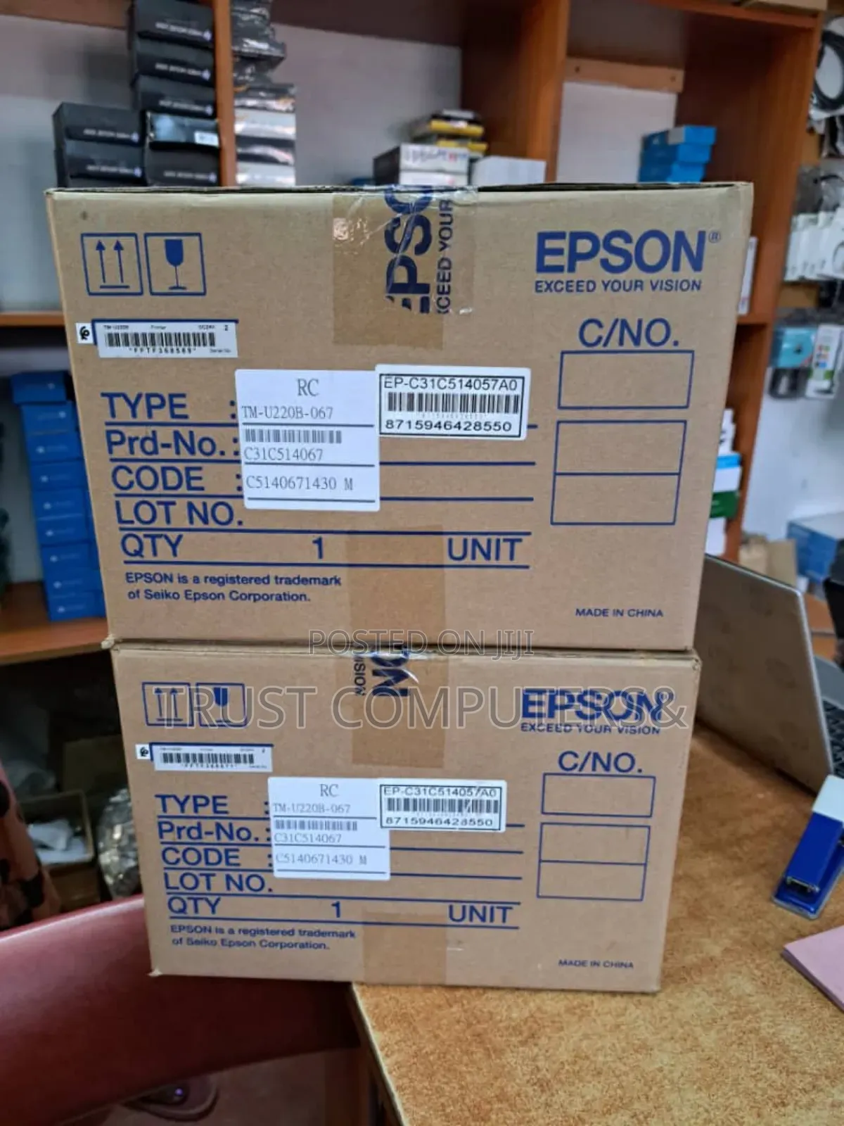 Epson Tm-U220b Receipt Printer.