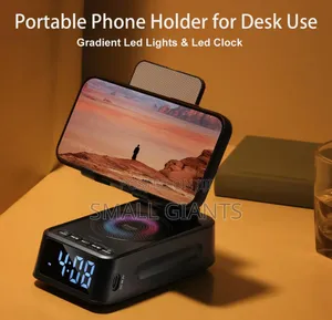 Phone Stand With Wireless Speaker And Alarm Clock