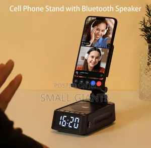 Phone Stand With Wireless Speaker And Alarm Clock