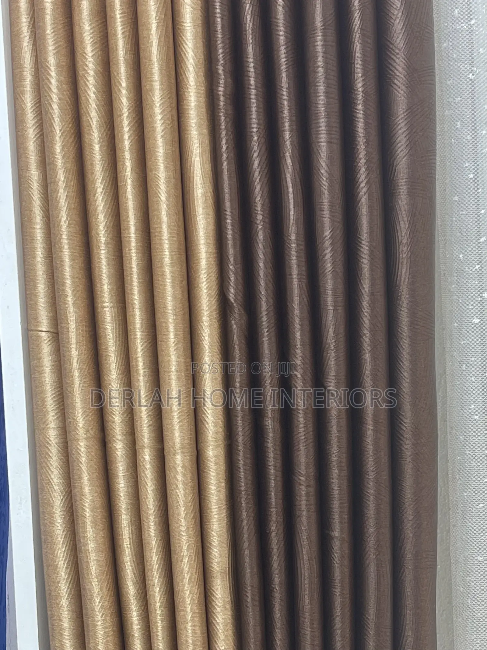 Brown and Coffe Brown Curtain Blending