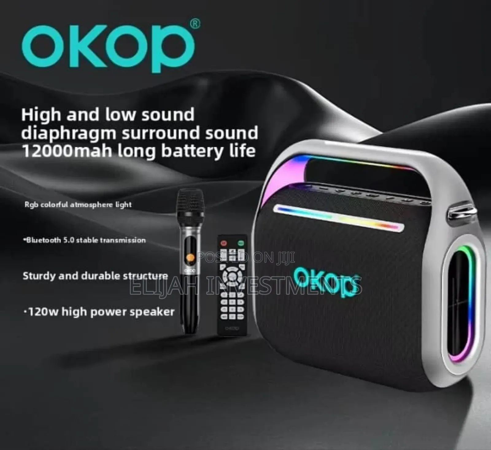 Okop Portable Base Wireless Karaoke Speaker
