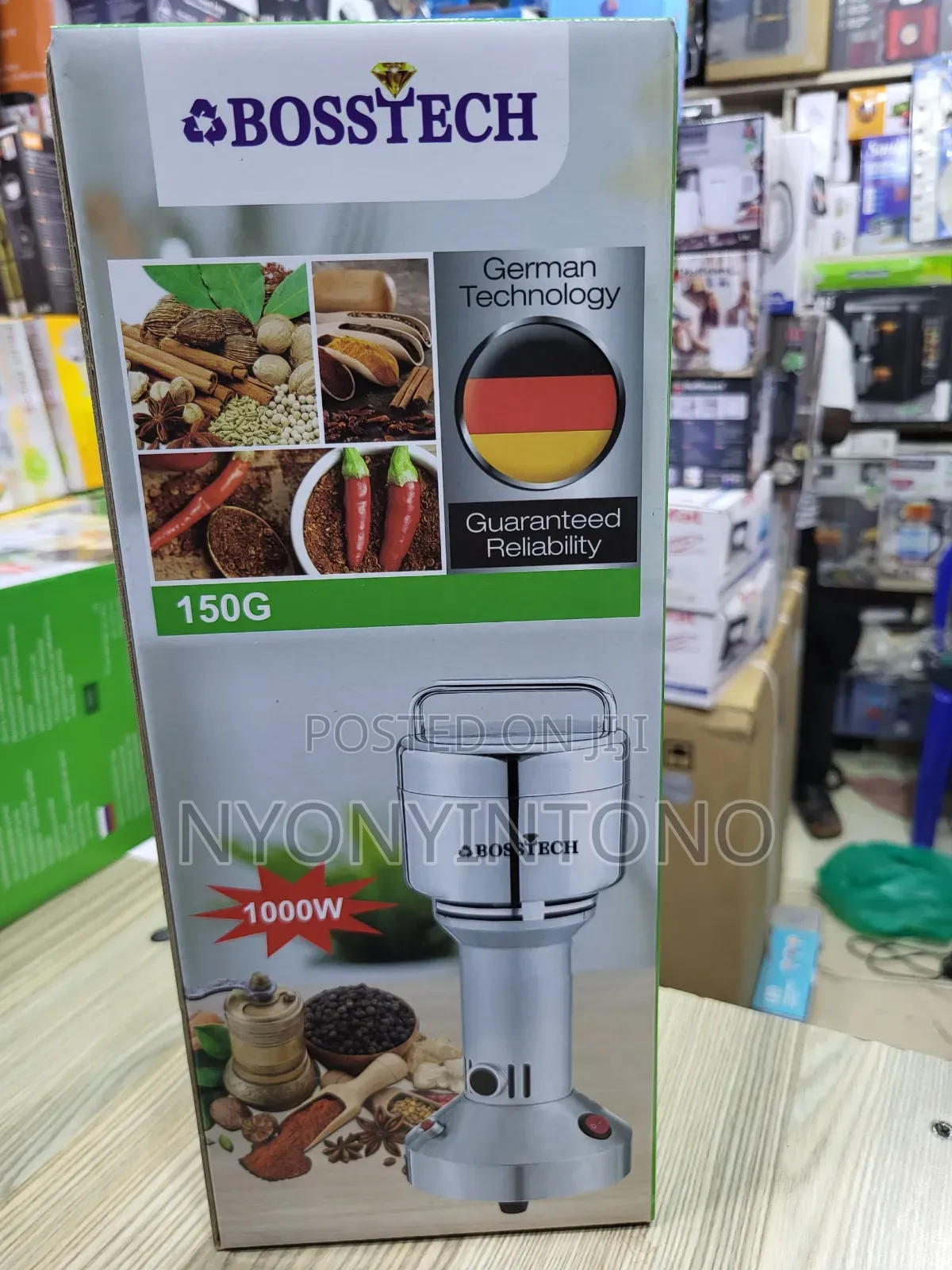 Bosstech 250g Heavy-Duty Cereal Grinder With 1000w Powerful Motor
