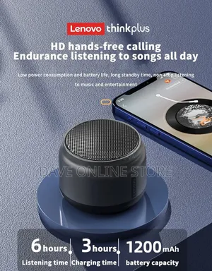 Lenovo Thinkplus Portable Bluetooth Speaker,Grey