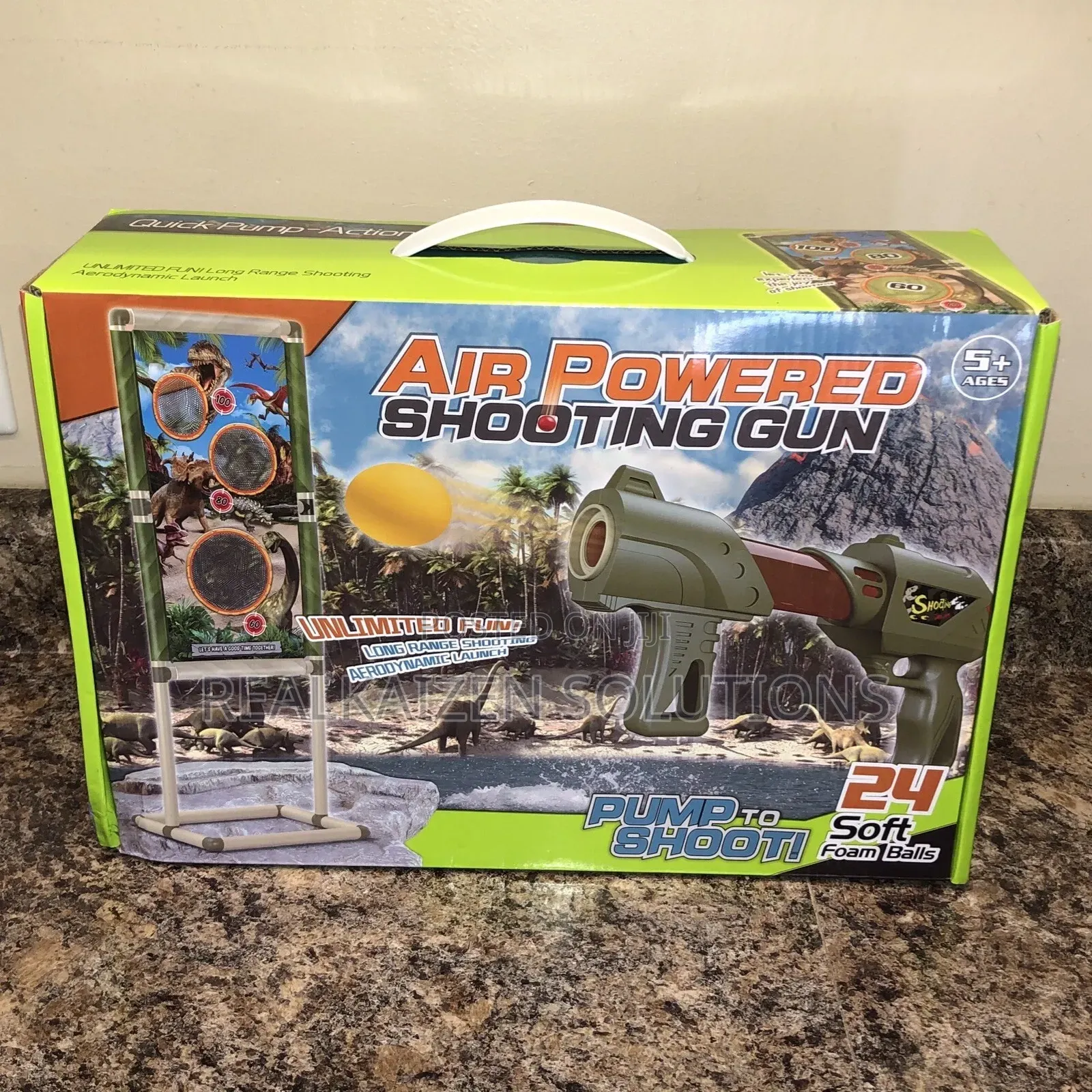 Pump Action Blaster Air Powered Shooting Toy Gun Set| 24 Foam Balls