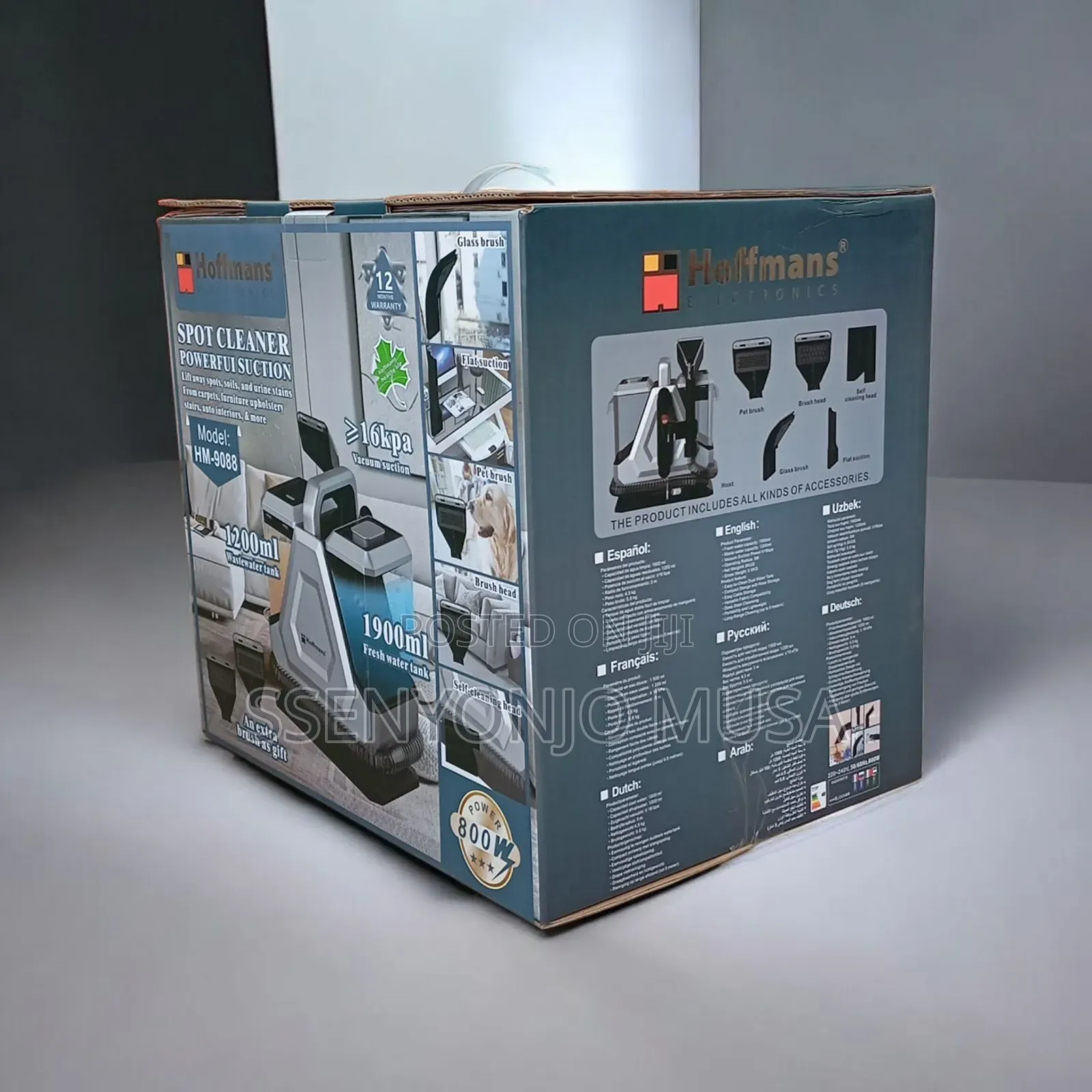 Hoffmans Hm-9088 Spot Cleaner | 800w Powerful Suction Carpet