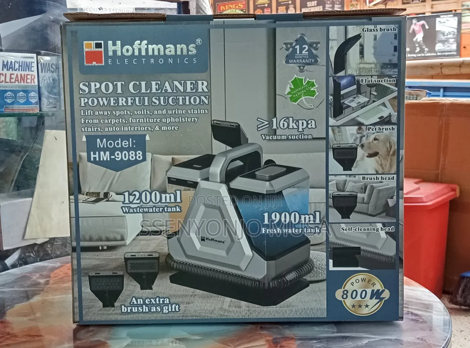 Hoffmans Hm-9088 Spot Cleaner | 800w Powerful Suction Carpet