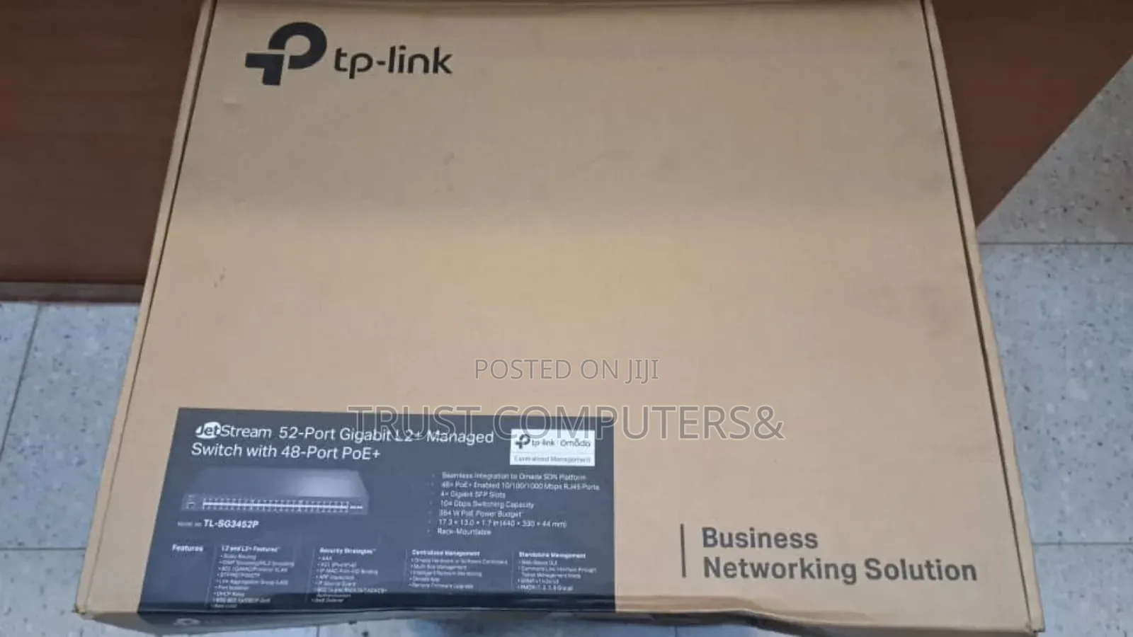 Tp-Link Jetstream Tl-Sg3452p 52-Port Gigabit L2+ Switch 48-Port Poe+