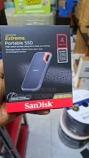 Sandisk Extreme Portable SSD With a 4 Tb Capacity.