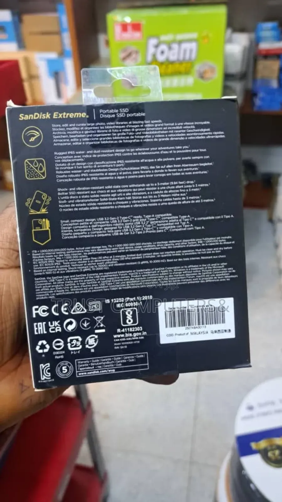 Sandisk Extreme Portable SSD With a 4 Tb Capacity.