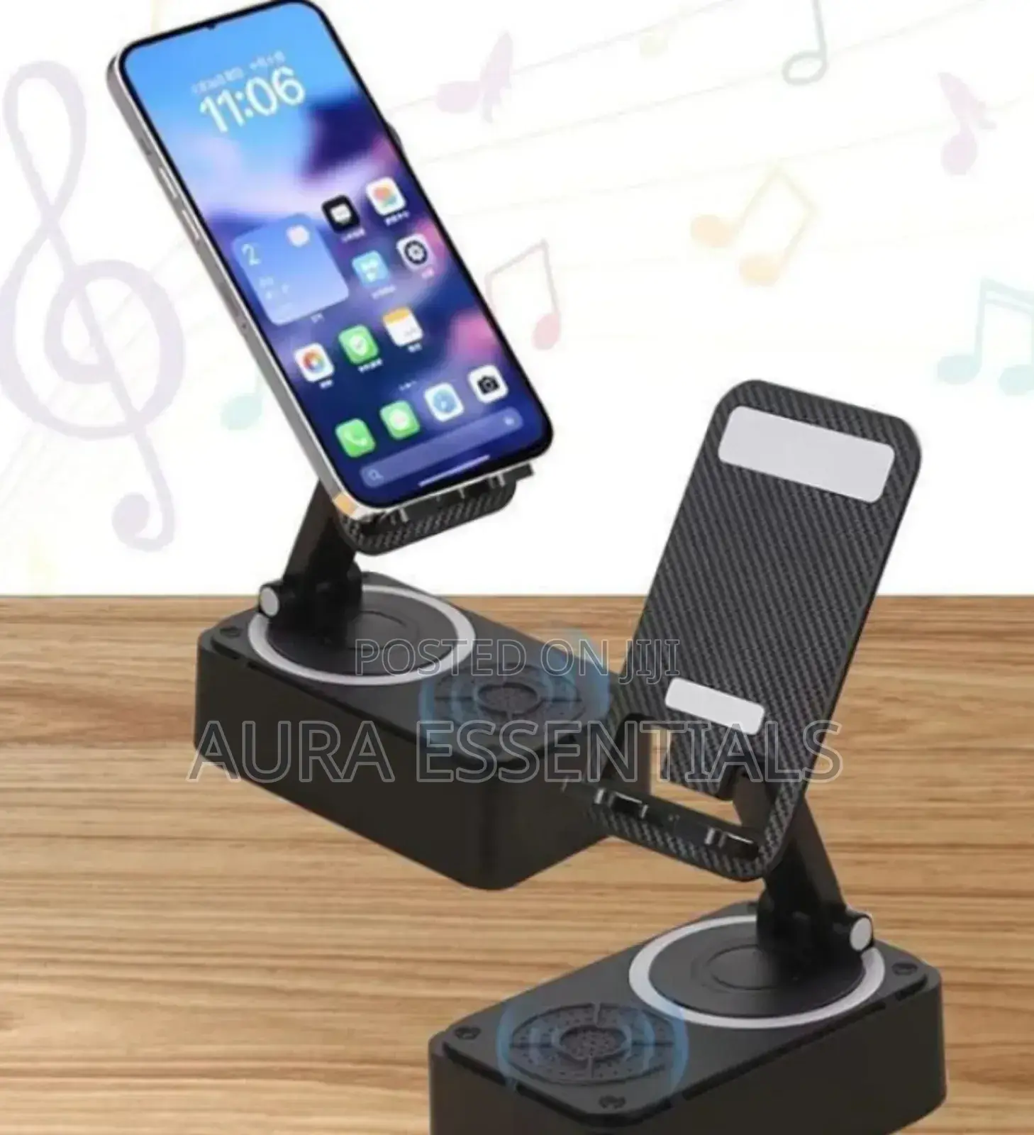 Bluetooth Speaker With a Built-in Phone Holder