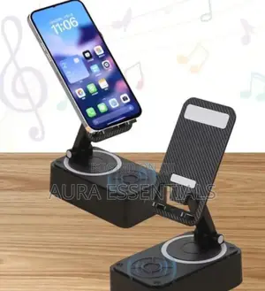 Bluetooth Speaker With a Built-in Phone Holder