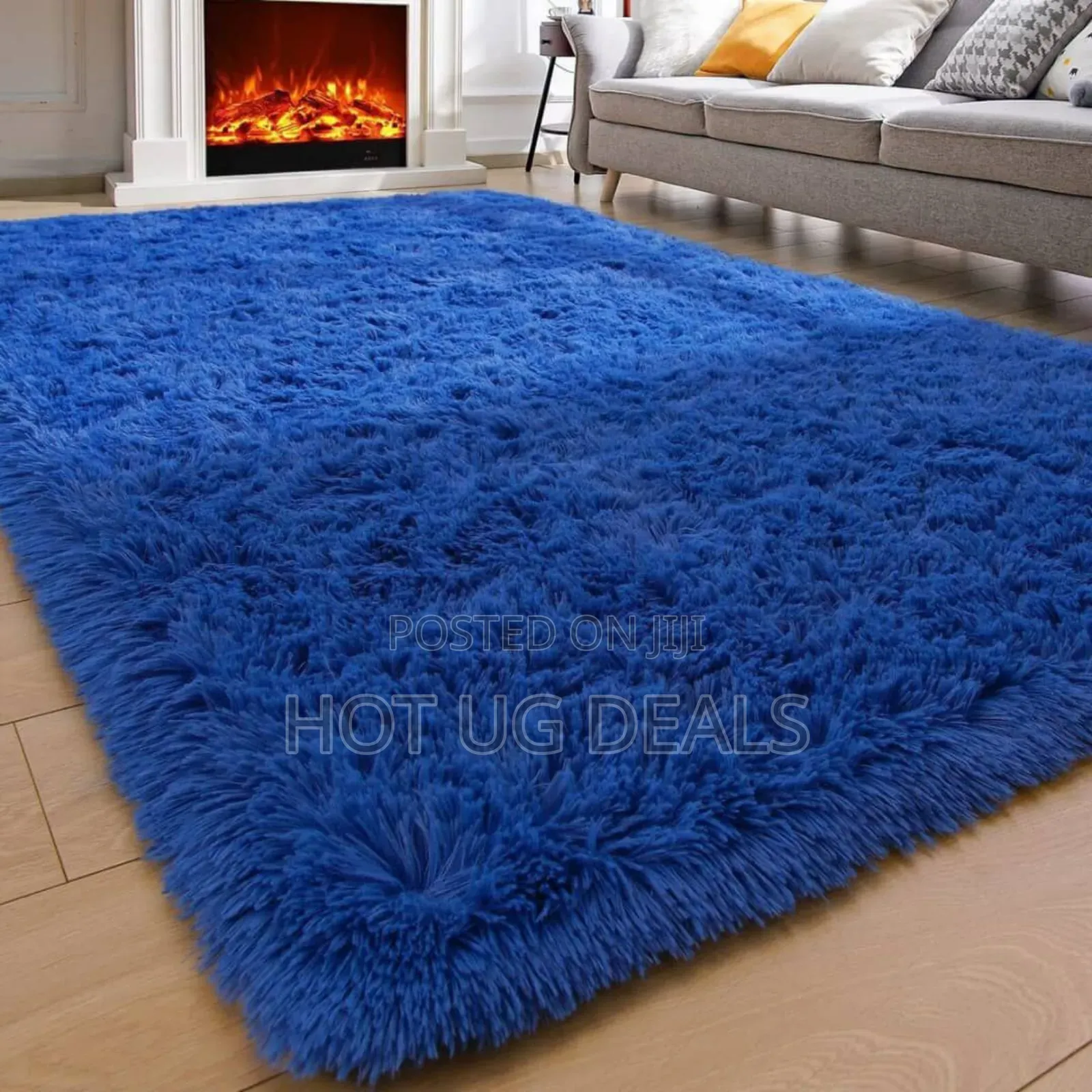 1.5mx2m Medium Size  Fluffy Carpet - Blue