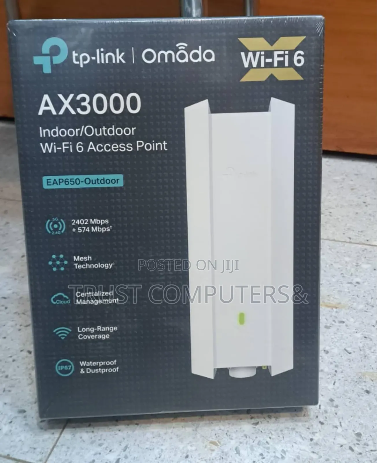 Tp-Link Omada Ax3000 Indoor/Outdoor Wi-Fi6 Accesspoint(Eap650-Outdoor)