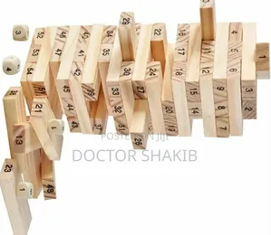 Strong 54pcs Wooden Jenga Blocks