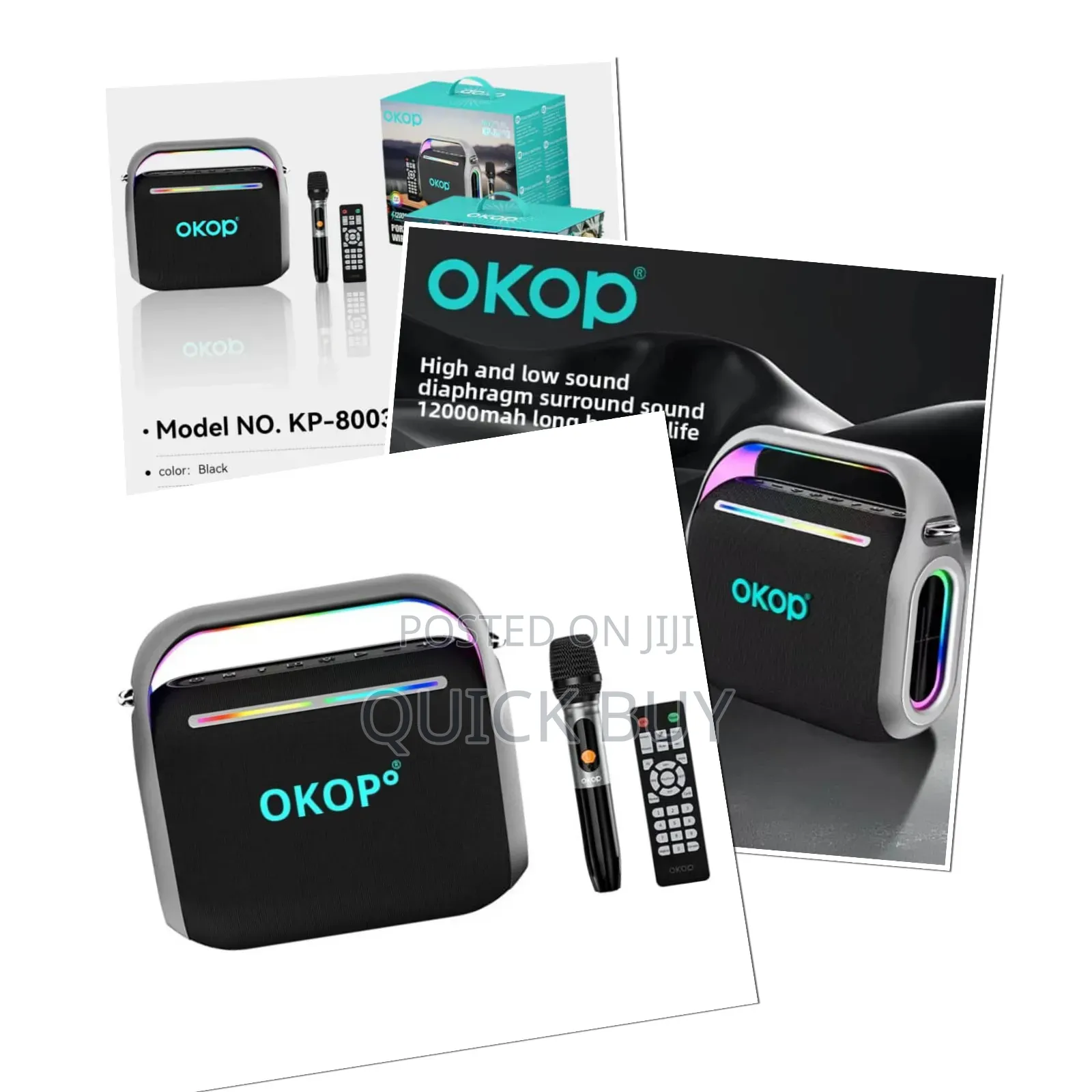 Okop Portable Base Wireless Karaoke Speaker