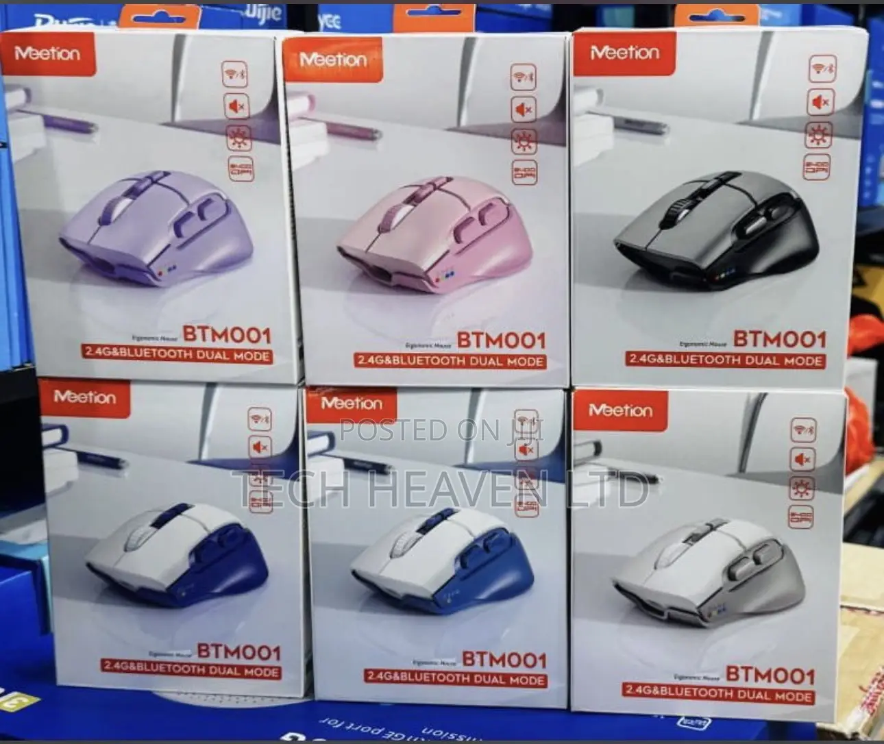 Wireless Dual-Mode Ergonomic Mouse - Meetion Btm001