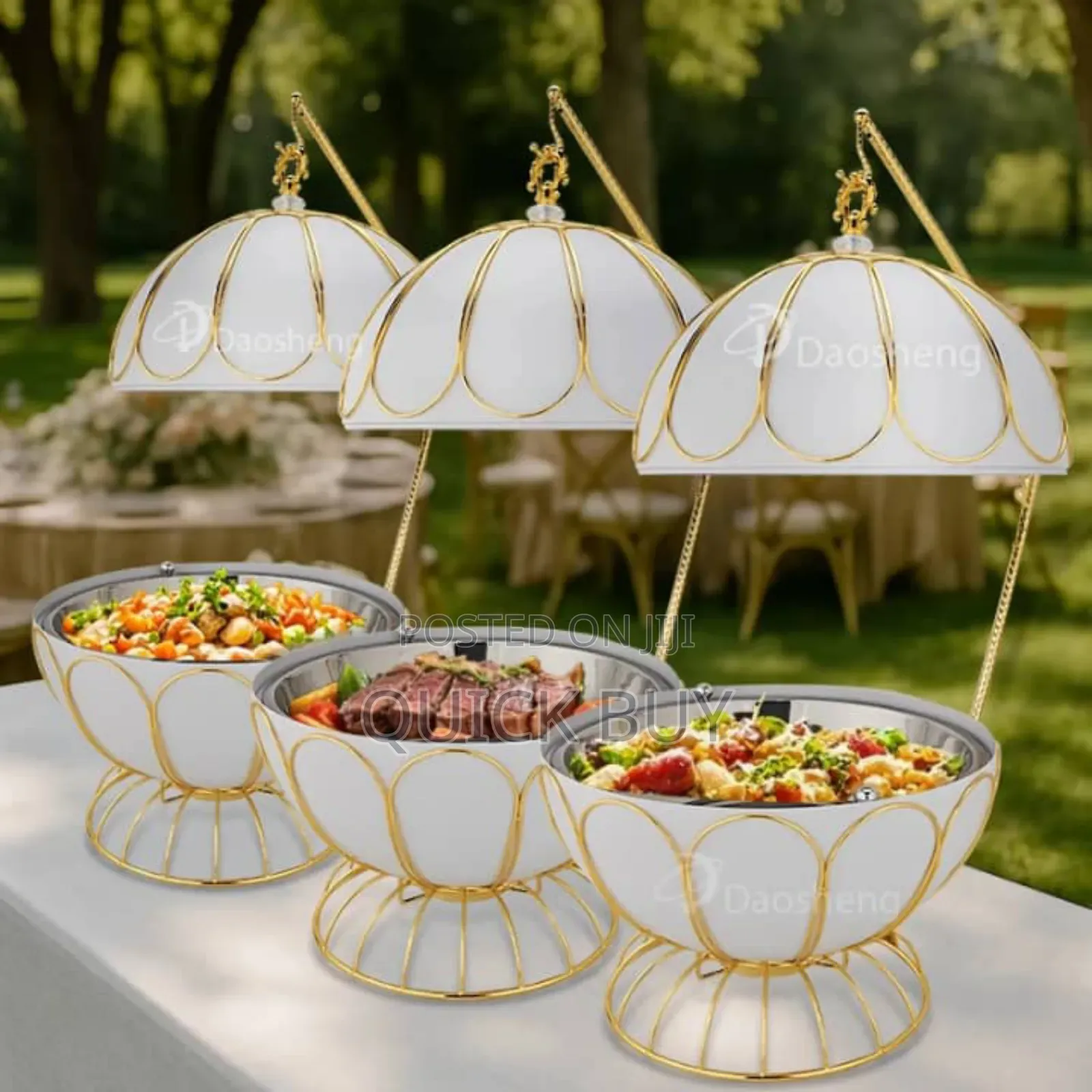 Stainless Steel Round Chafing Dish Buffet Set