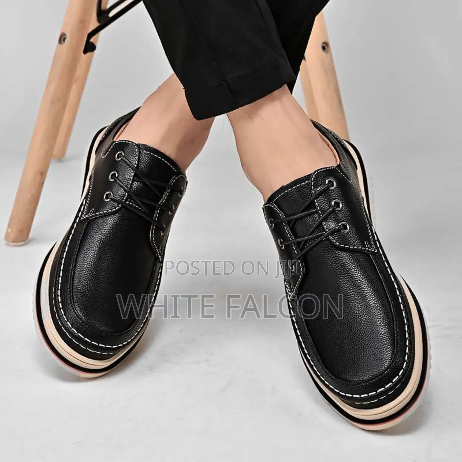 , Shoes
Oxford Dress Leather Laced Shoes With Rubber Sole