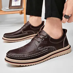 , Shoes
Oxford Dress Leather Laced Shoes With Rubber Sole