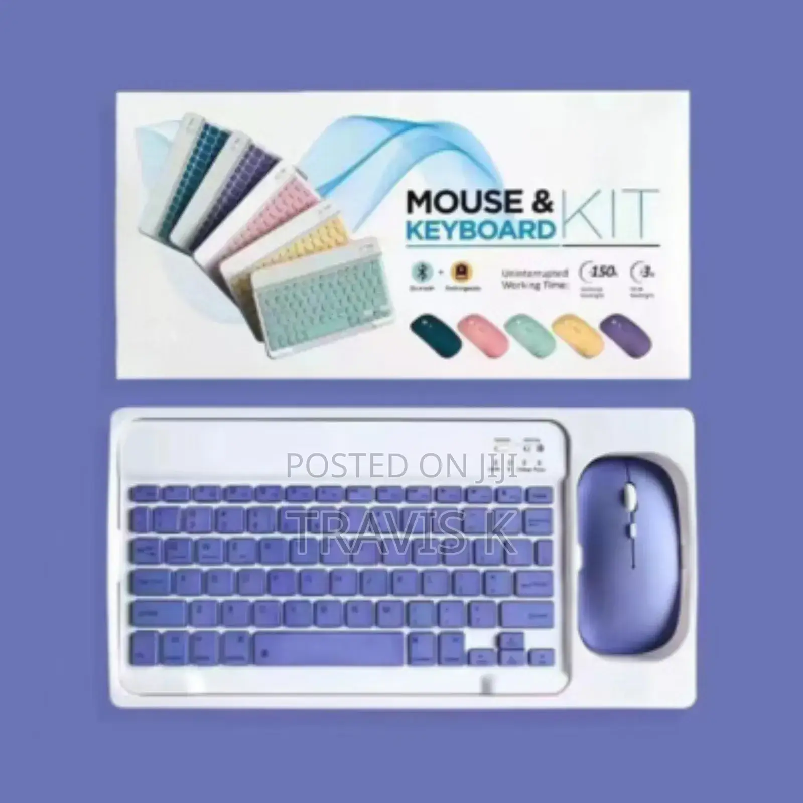Wireless Mouse Keyboard Kit/ Black Lighting Keyboard
