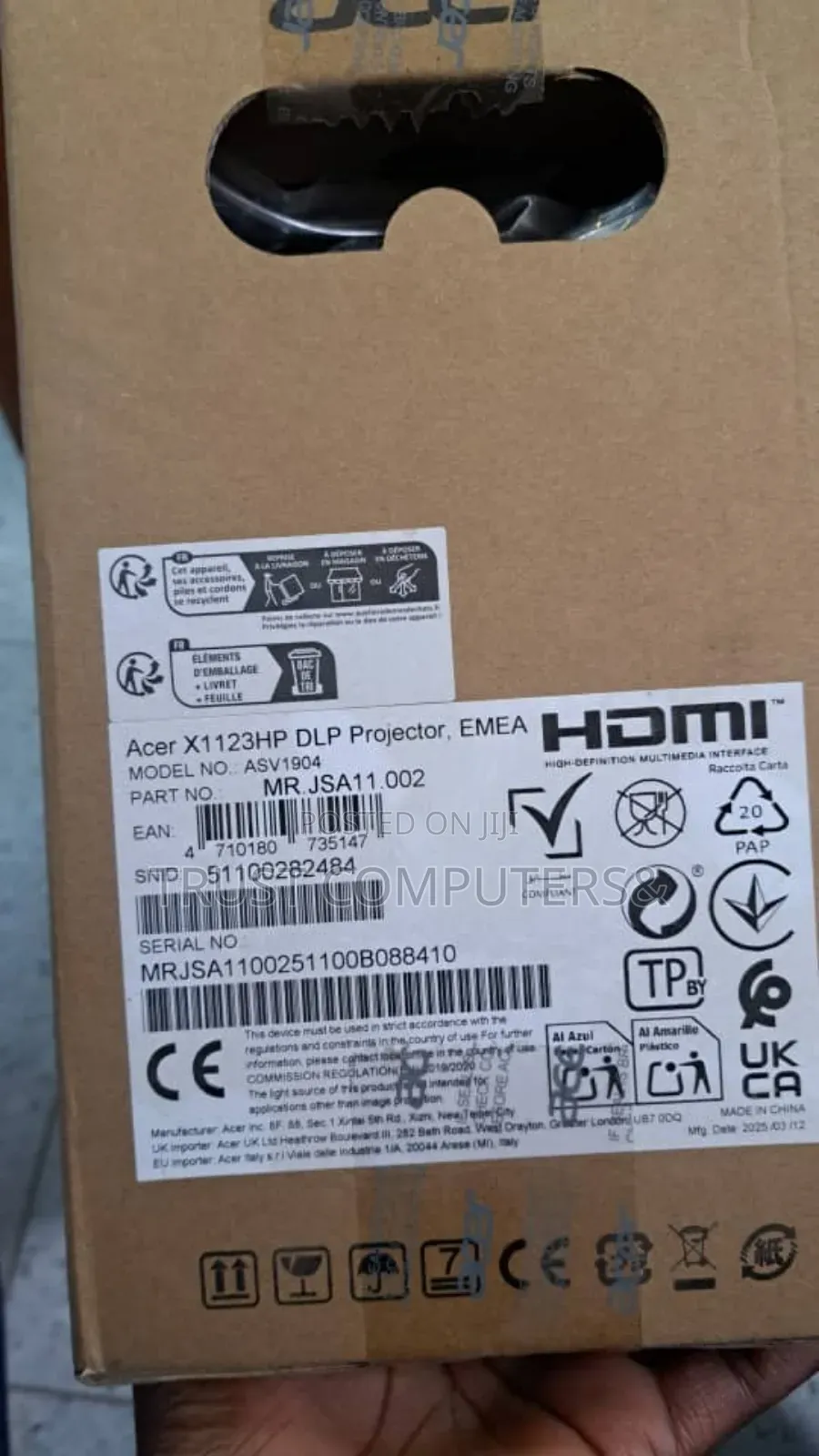 Acer X1123hp DLP Projector.
