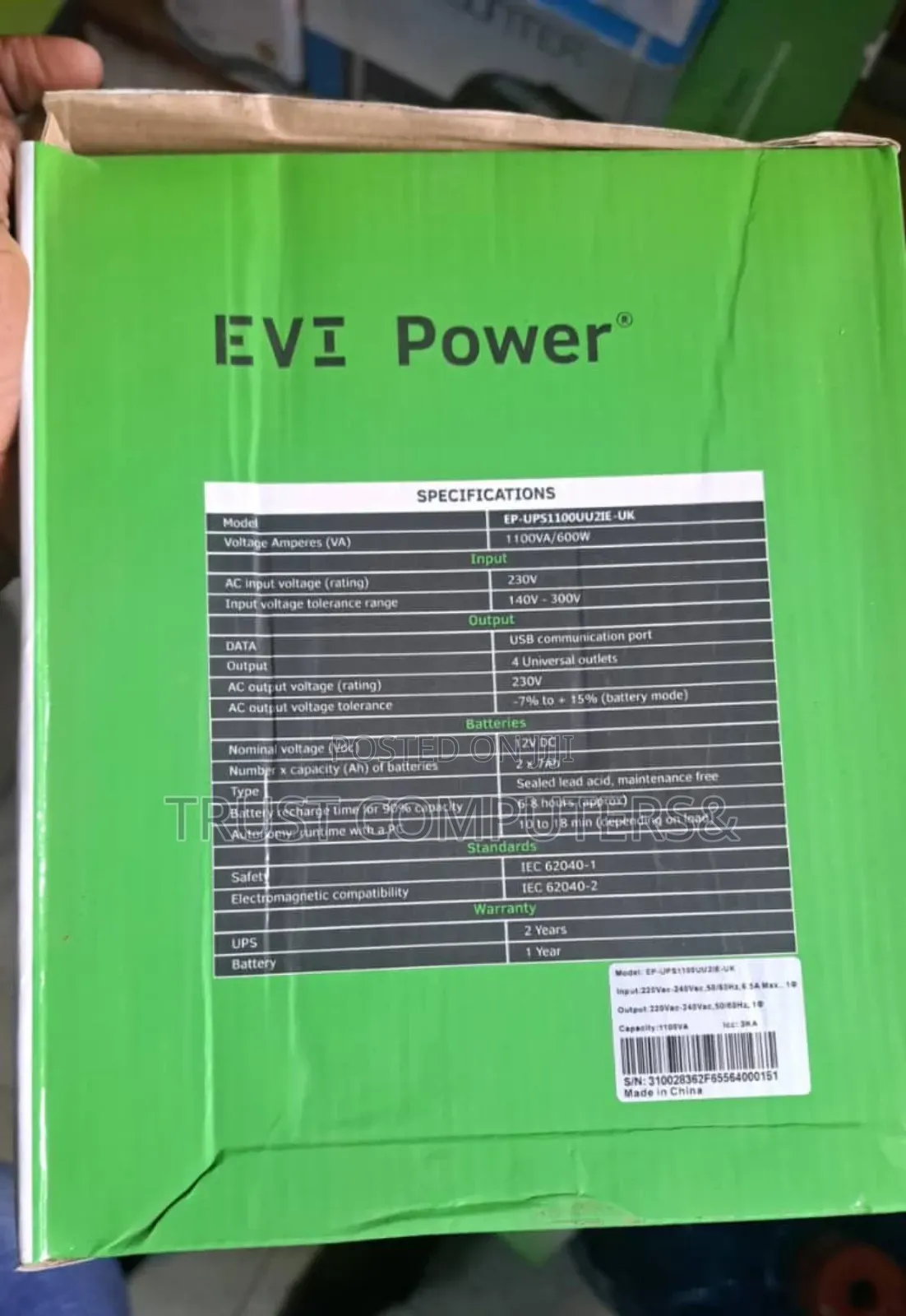 Evi Power Uninterrupted Supply With Power Saver Function