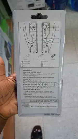 Modular Plug Crimper for Rj45, Rj11, and Rj12 Connectors.