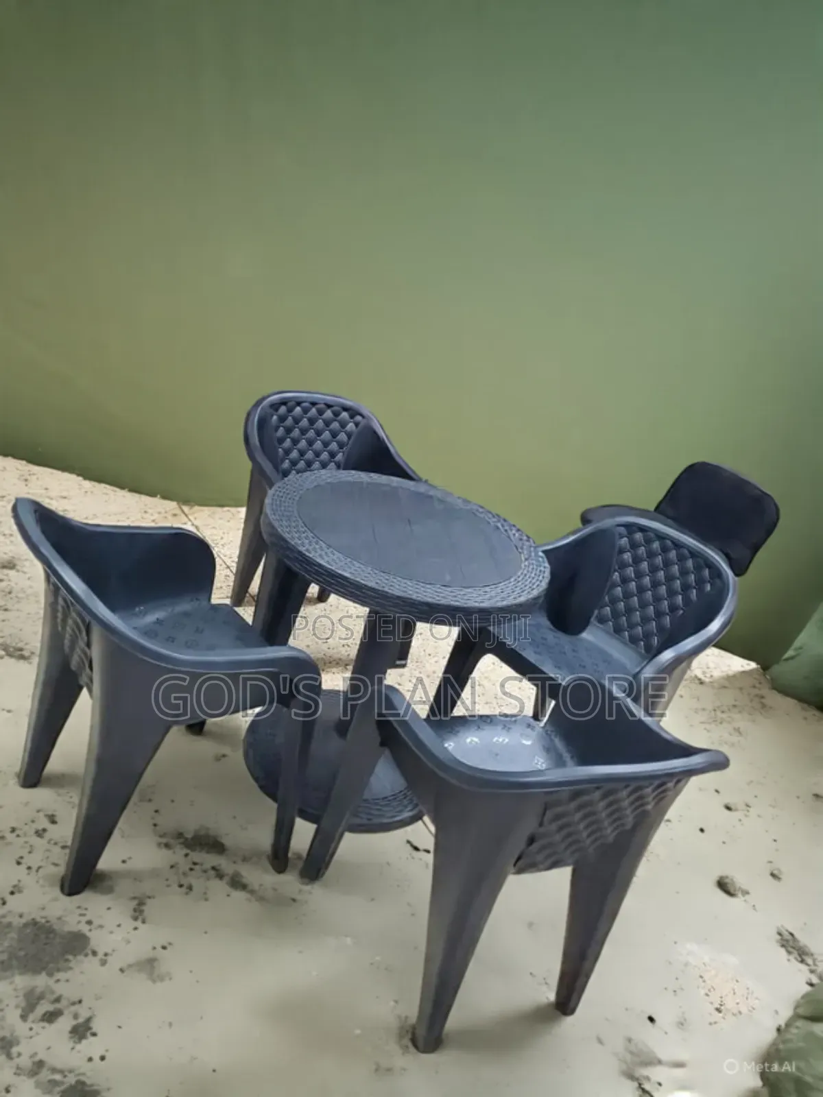 Beach/Bars Plastic Chairs and Table
