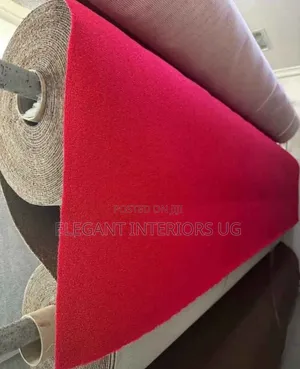 Pure Red Floor Carpets for Offices