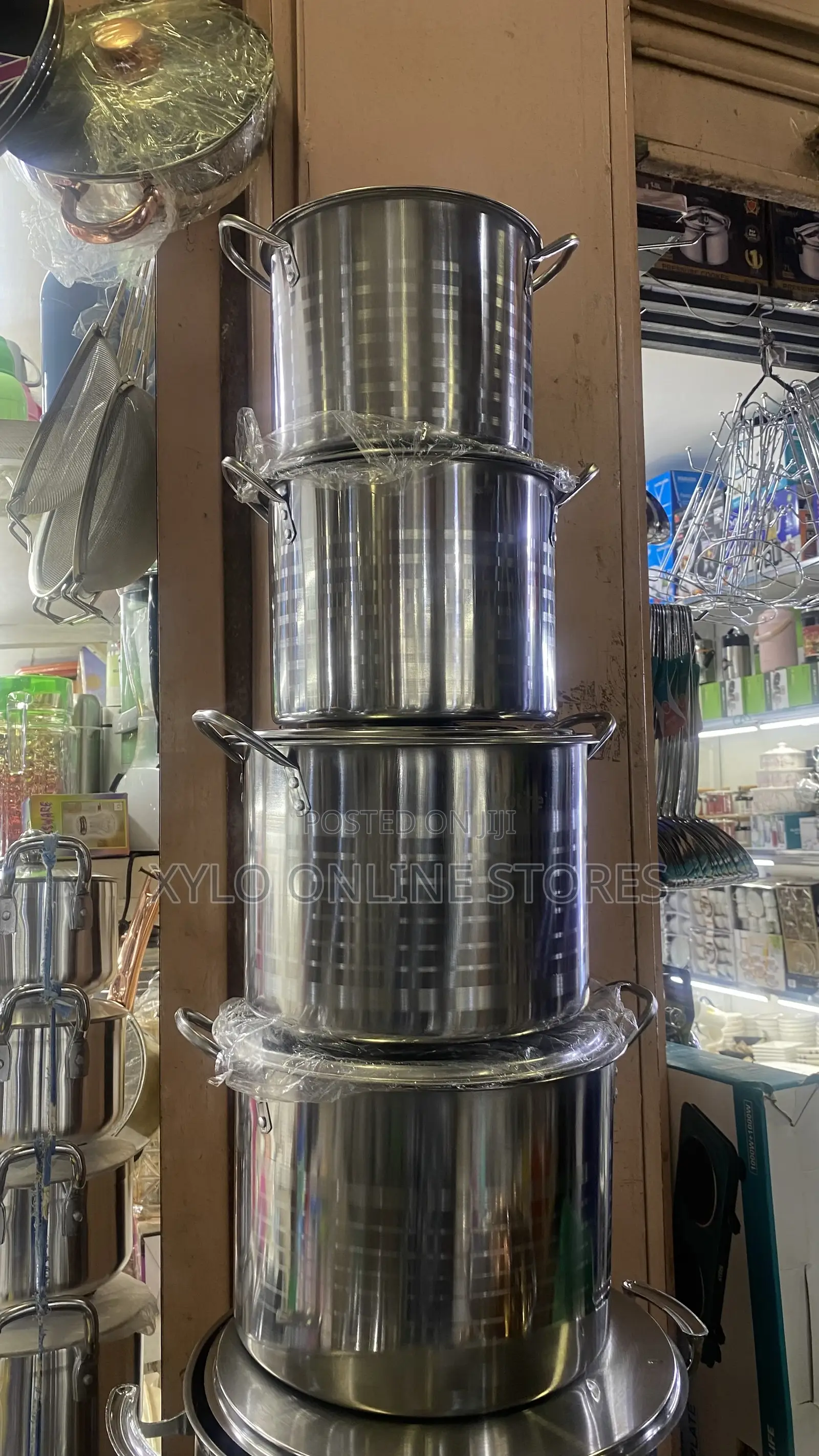 4 Pieces Stainless Steel Stock Pots