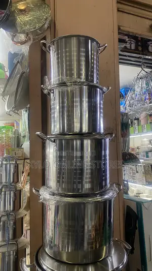 4 Pieces Stainless Steel Stock Pots