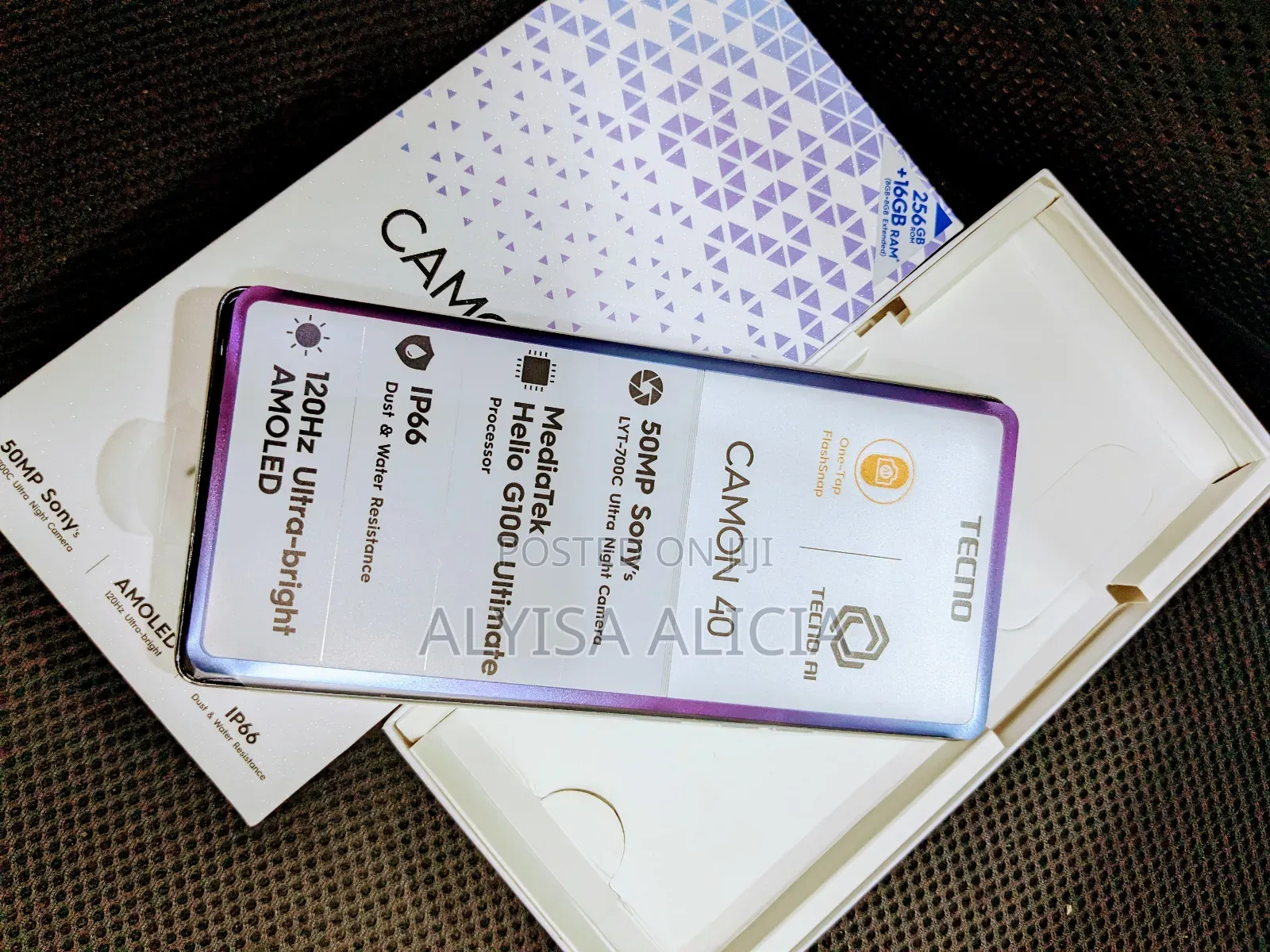 New Tecno Camon 40 256 GB Silver